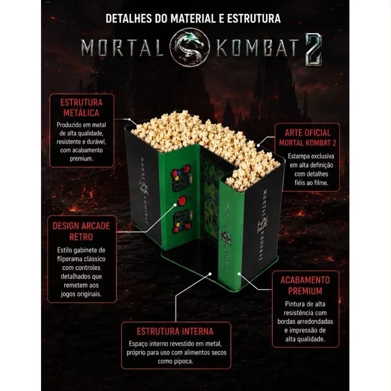 BALDE PIPOCA MORTAL KOMBAT 2  - Foto 2