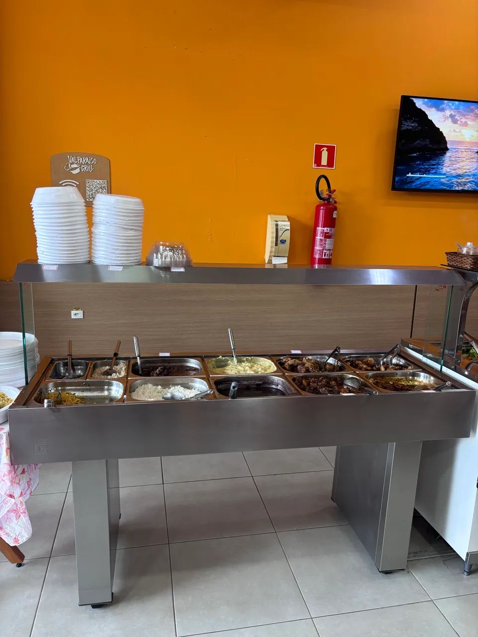 Buffet quente 10 Cubas inox