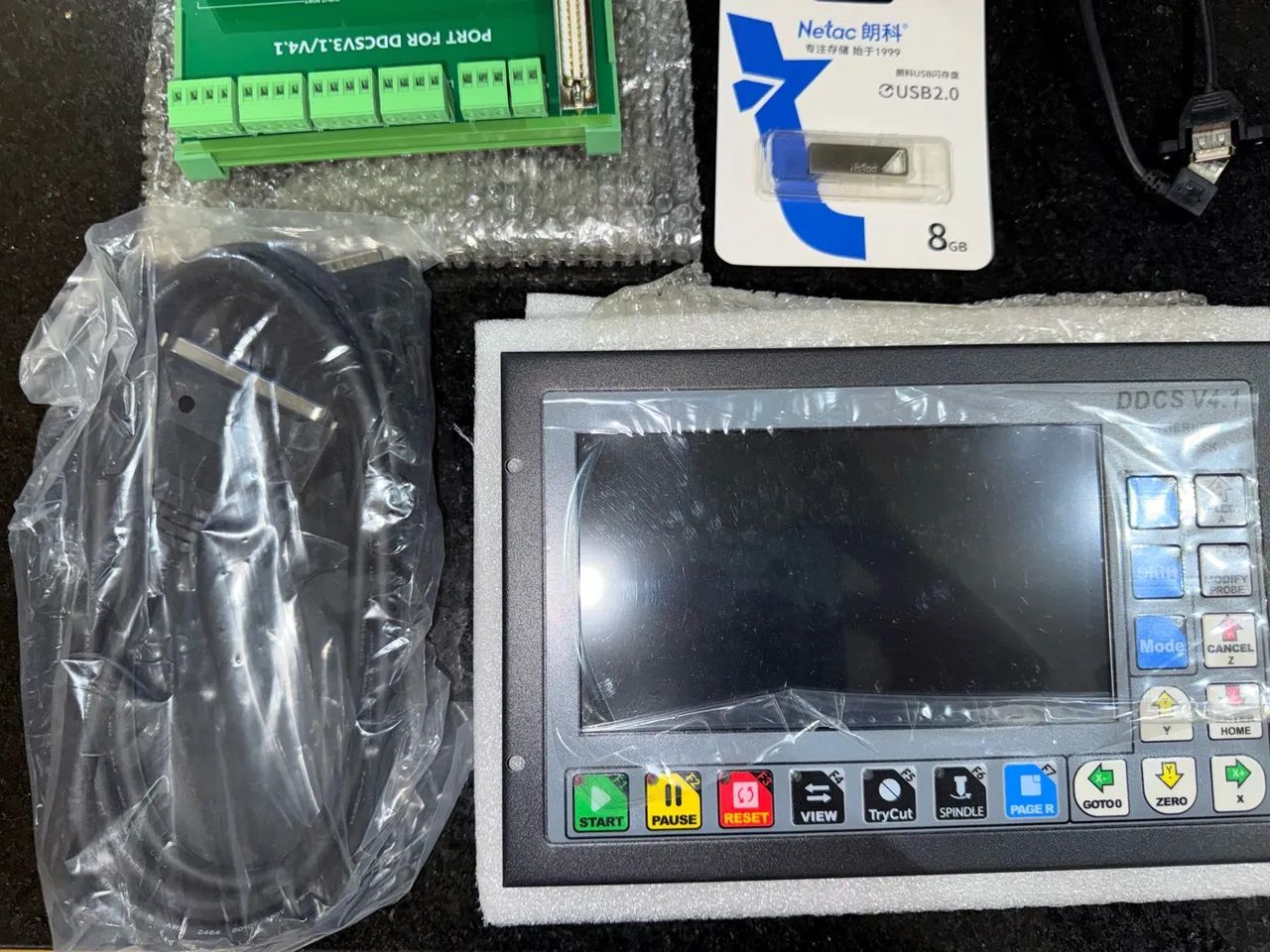 Controlador CNC DDCS V4.1 com placa de interface e acessórios - Foto 3