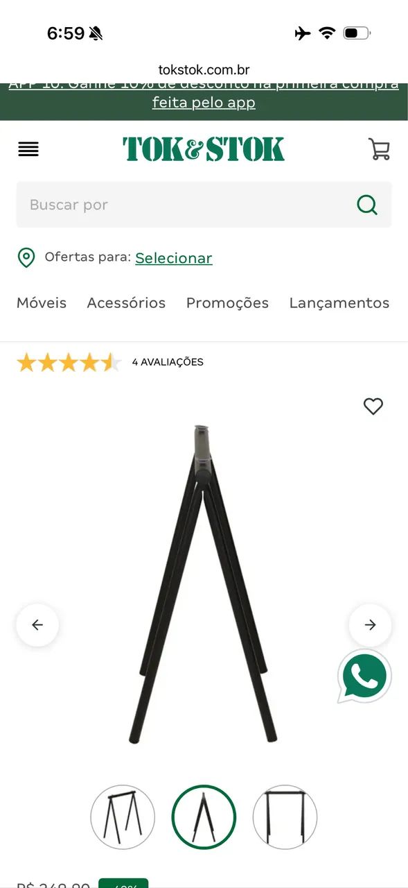 Cavalete preto - Foto 3