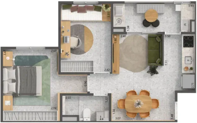 PLANTA 47m²