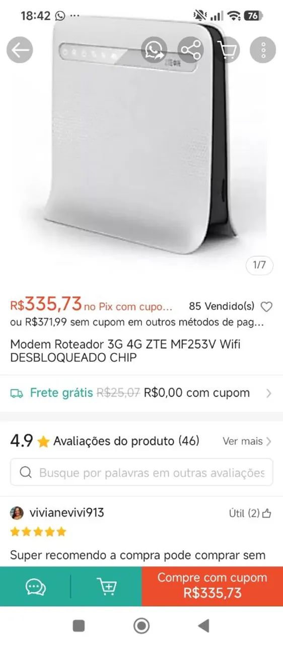 MODEM ZTE MF253V - Foto 4