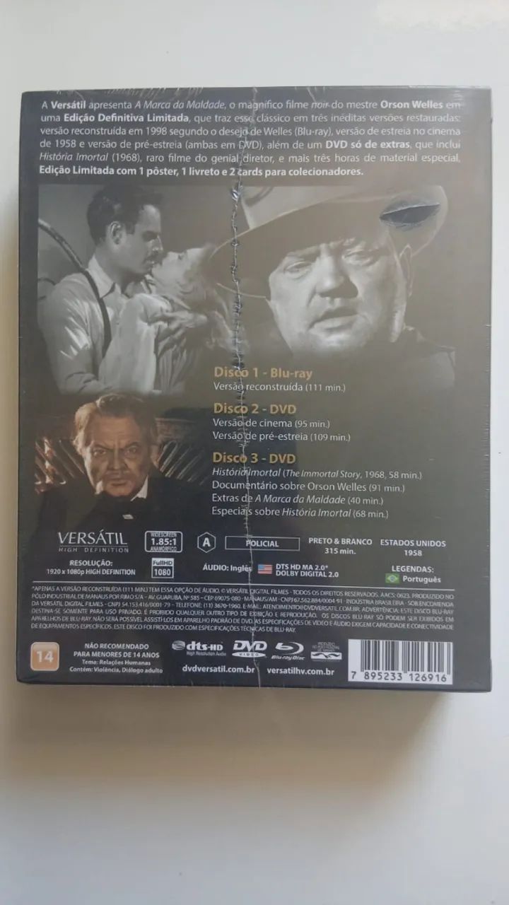 Blu-ray A Marca da Maldade Lacrado - Foto 3