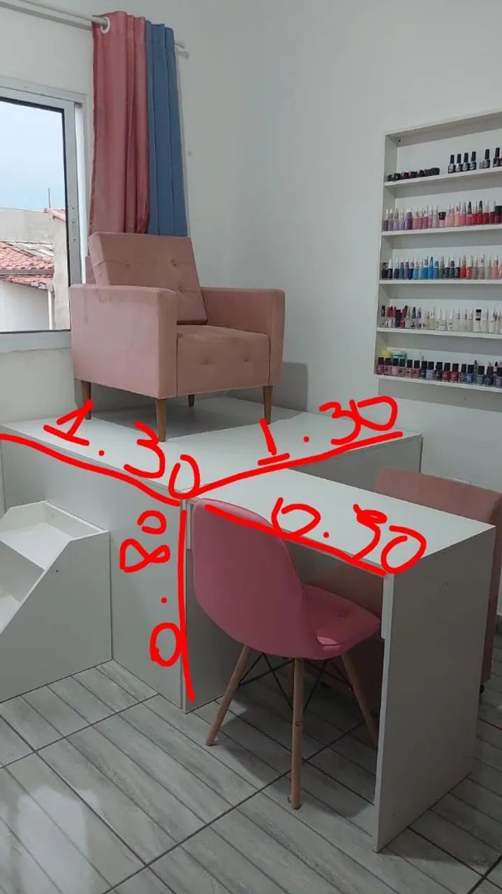 Plataforma manicure/pedicure em MDF 