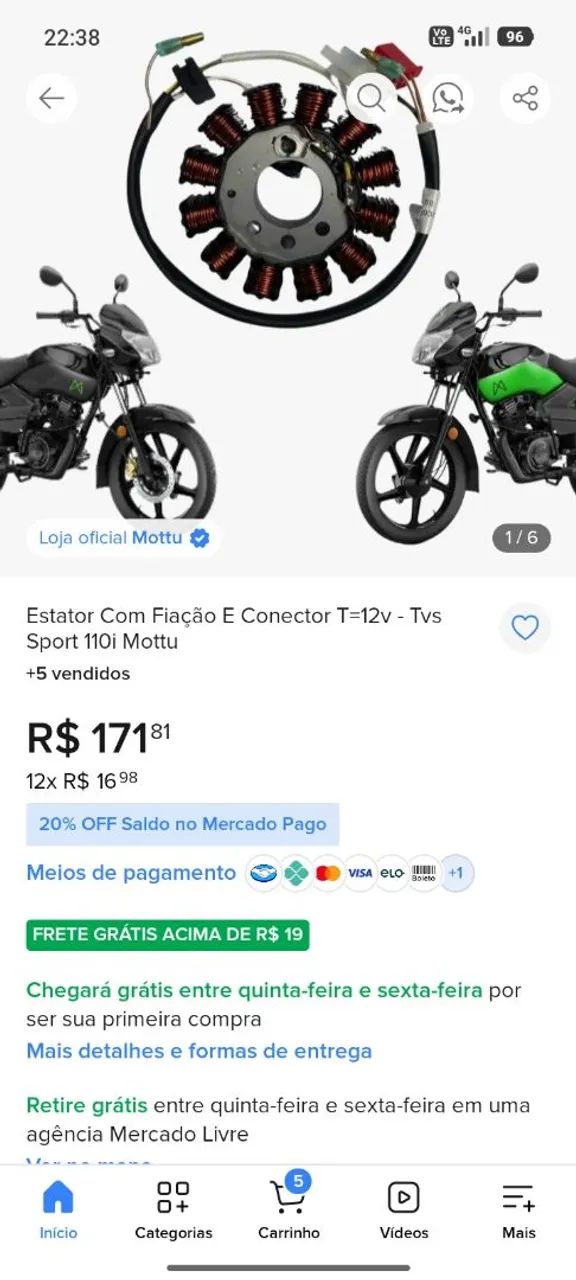 Vendo estator da mottu vendo **" - Foto 2
