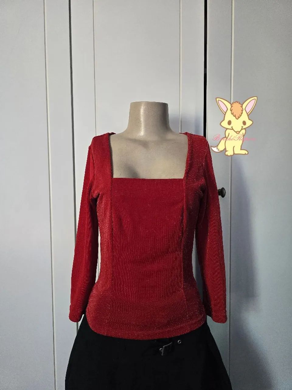 Blusa gola quadrada gótica  - Foto 2