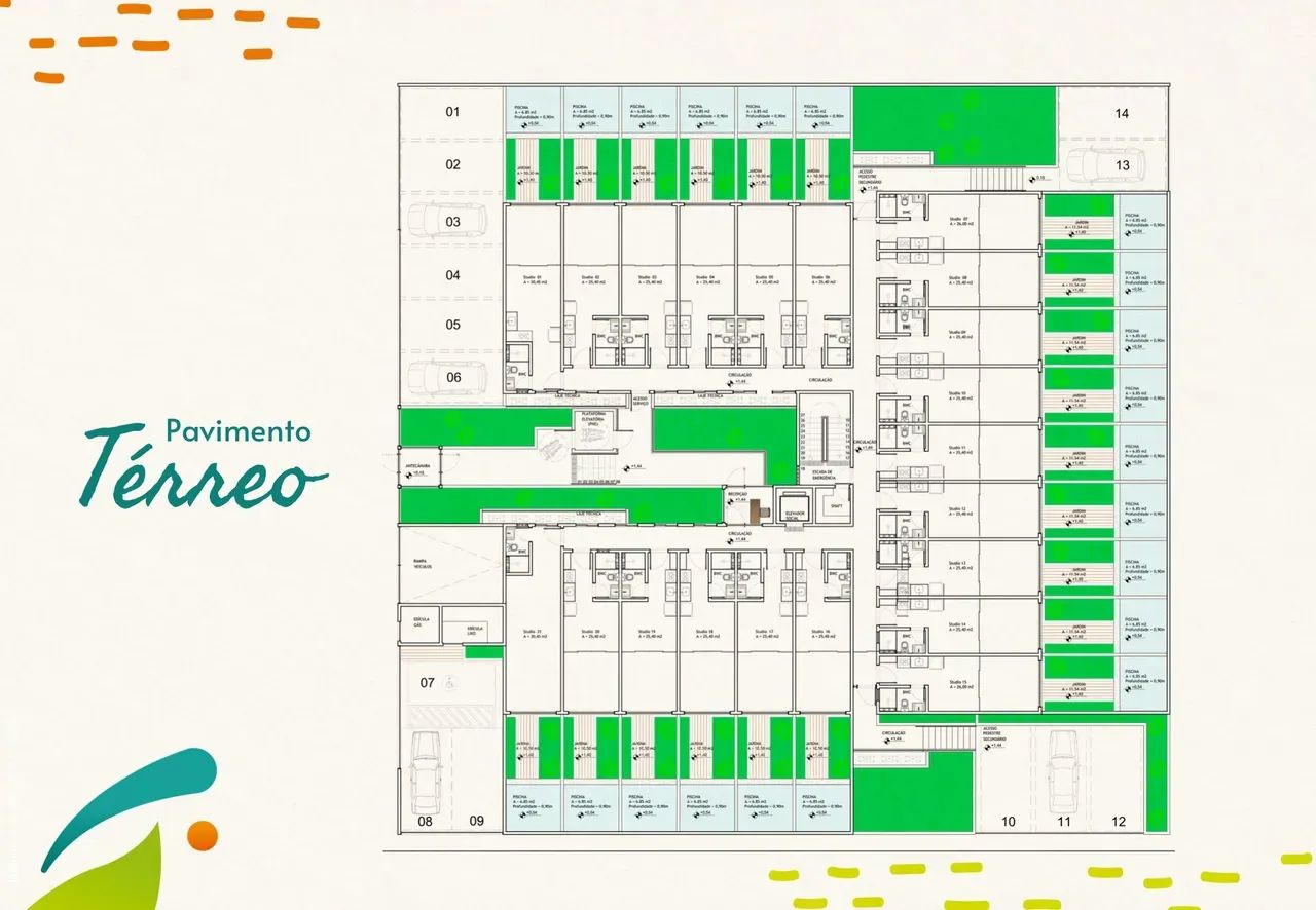 PRAIA DOS CARNEIROS - FLAT 25 m² A 50 m do mar com lazer completo e próx. ao parque aquáti - Foto 12