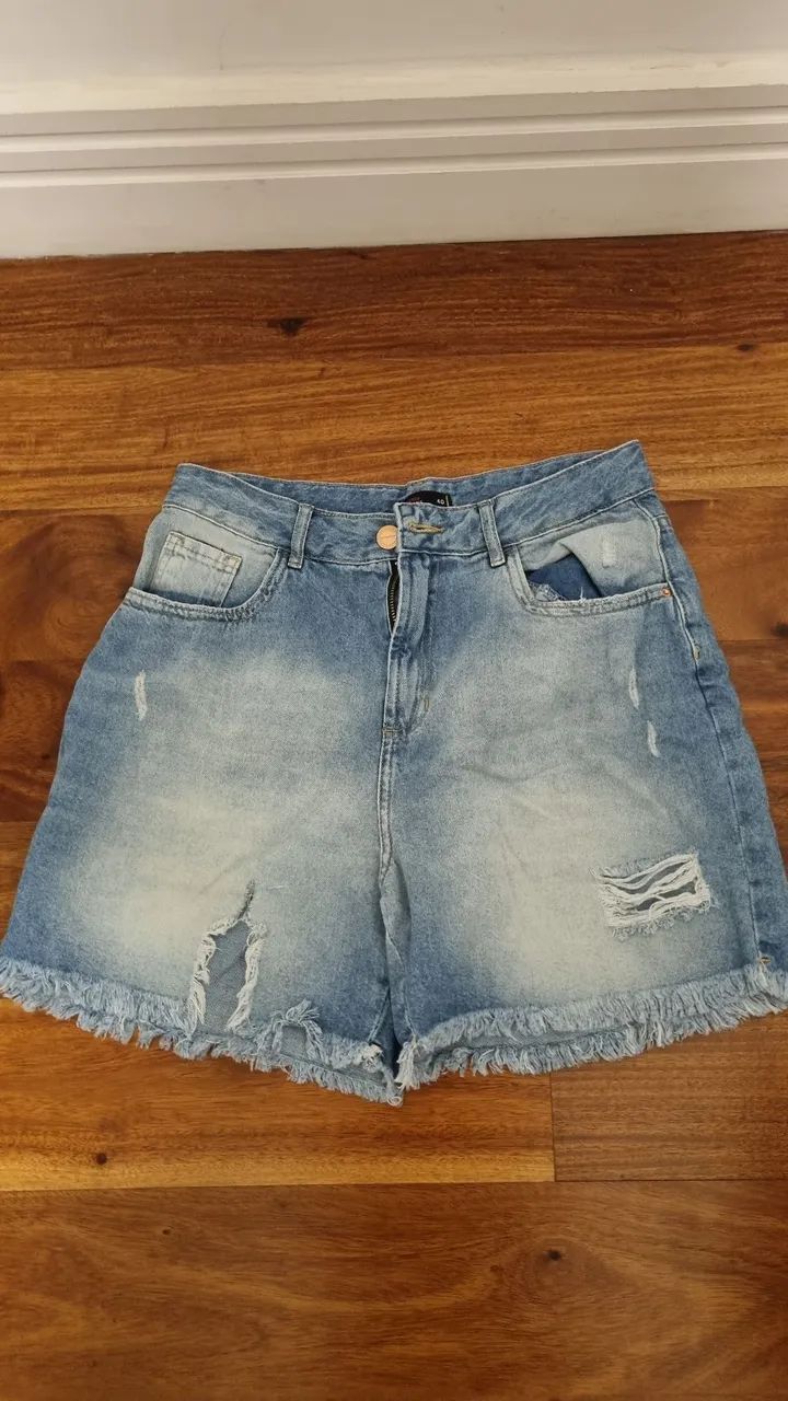 Bermuda feminina jeans marisa