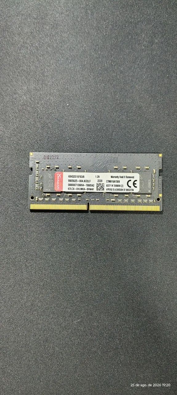MEMORIA RAM NOTEBOOK 8GB-DDR4-HYPERX - Foto 2