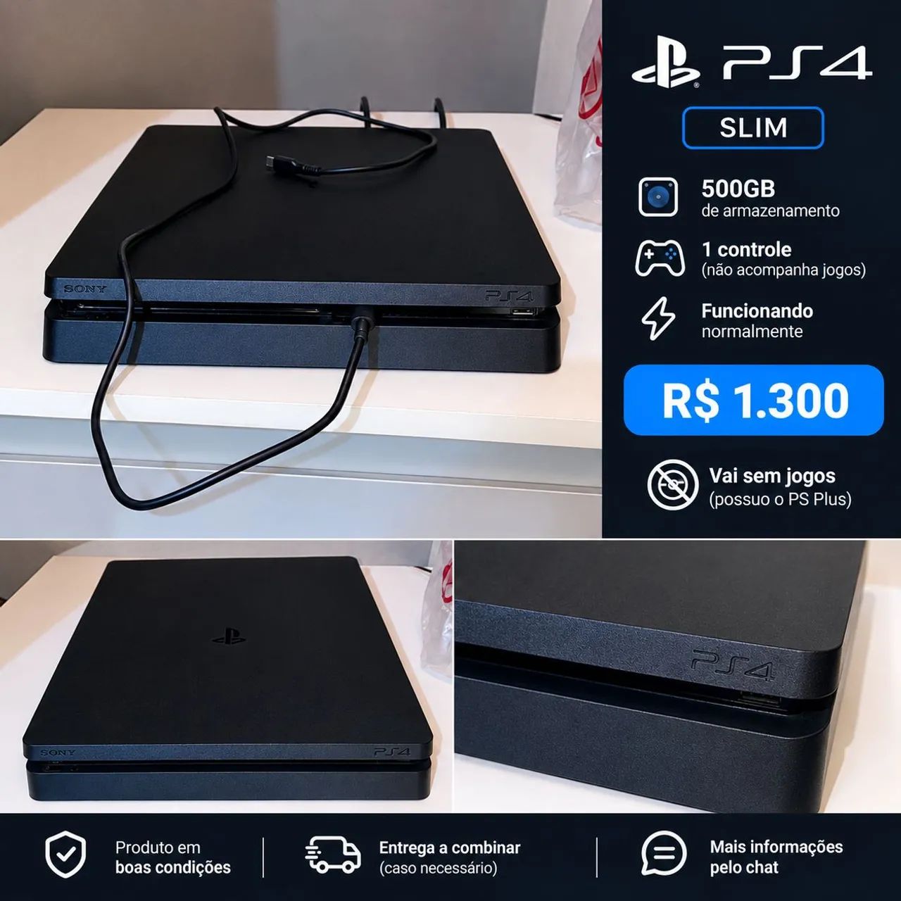 Ps4 slim Novo - Foto 2
