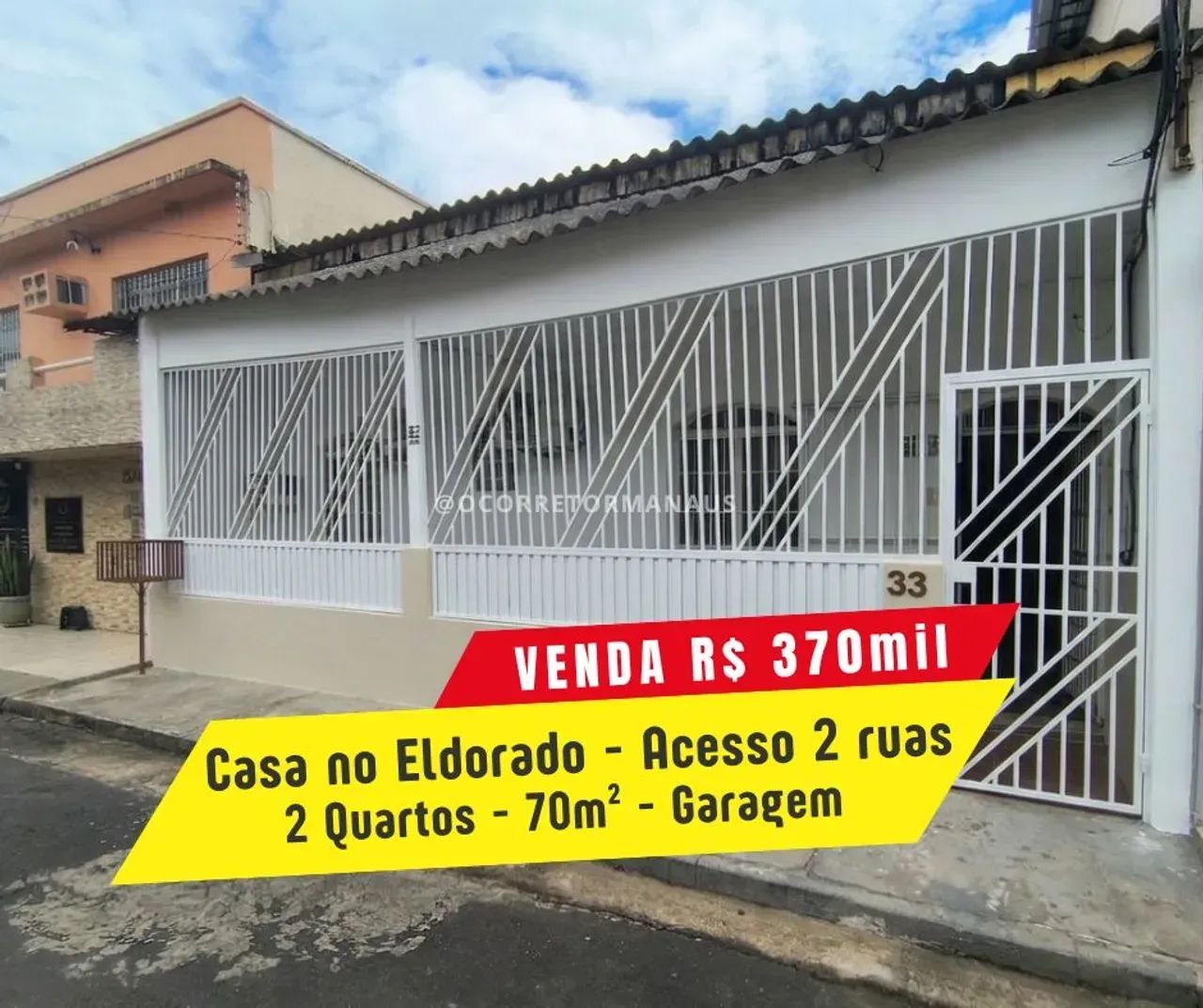 Casa com 2 quartos no Conj. Eldorado - Próximo a Praça do Caranguejo
