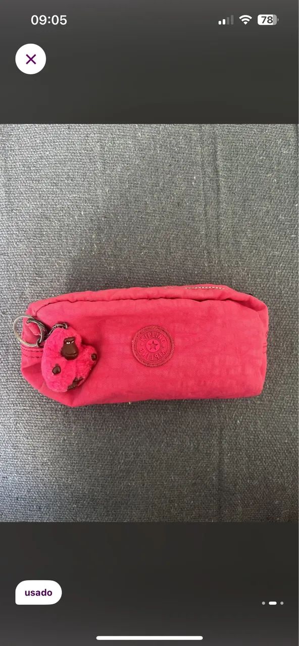 Estojo kipling rosa pink 