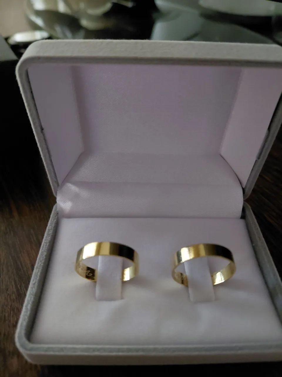 Par de alianças ouro 18k com certificado e NF - Foto 2