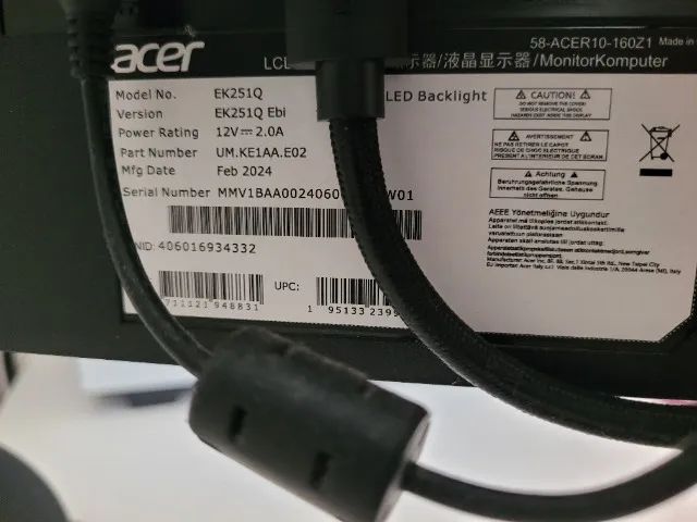MONITOR ACER 24.5"   - Foto 2