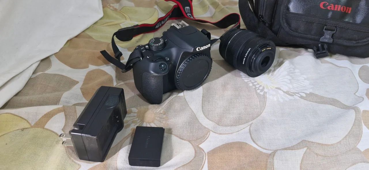 Camera Canon T5 Lente 18-55mm 2 Baterias Carregador e Bolsa troca impressora 3d - Foto 5