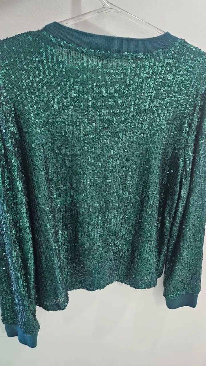 Blusa verde paetê  - Foto 4