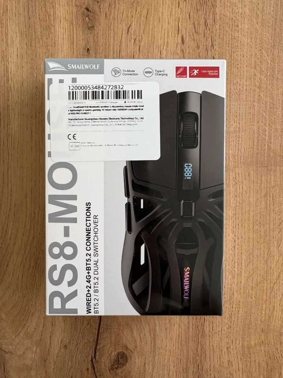 Mouse Gamer SmailWolf RS8 Bluetooth + USB Recarregável | Silencioso e Ergonômico