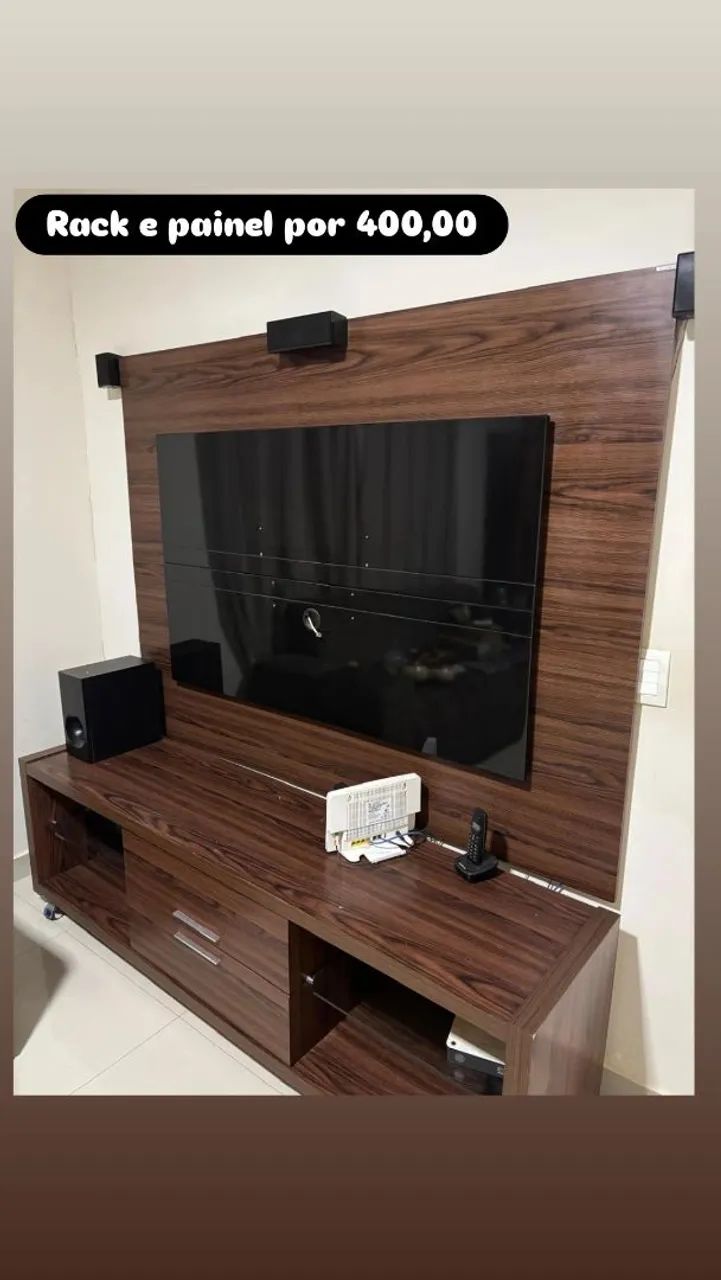 Rack com painel 