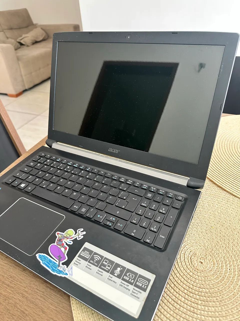 Notebook Acer i7-7 geração 8GB ram 
