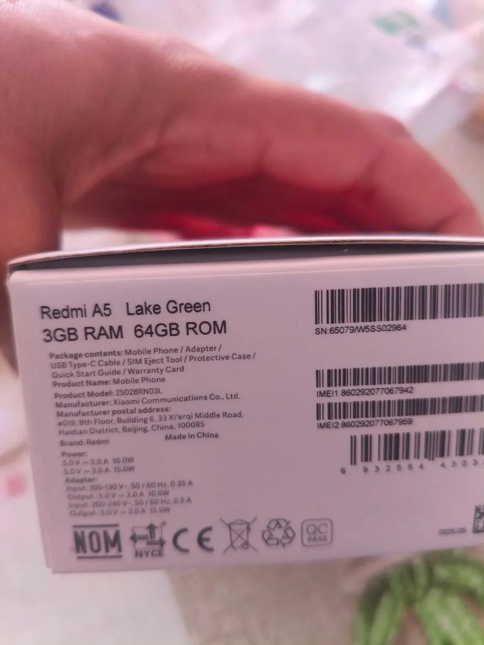 Célula Redmi A5  6 ram e 64 GB