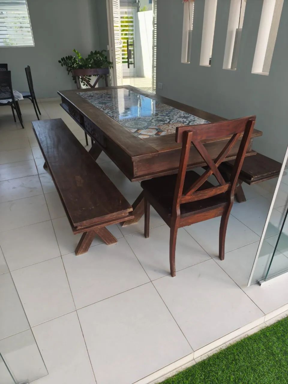 Mesa de madeira grande  - Foto 3