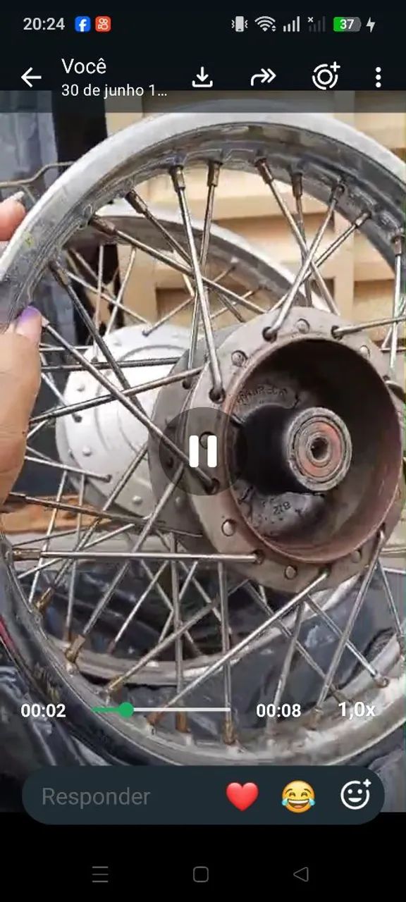  roda montada de biz 125 - Foto 2