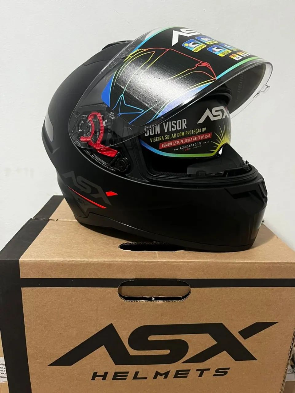 CAPACETE ASX EAGLE PRETO FOSCO TAM 60 - Foto 3