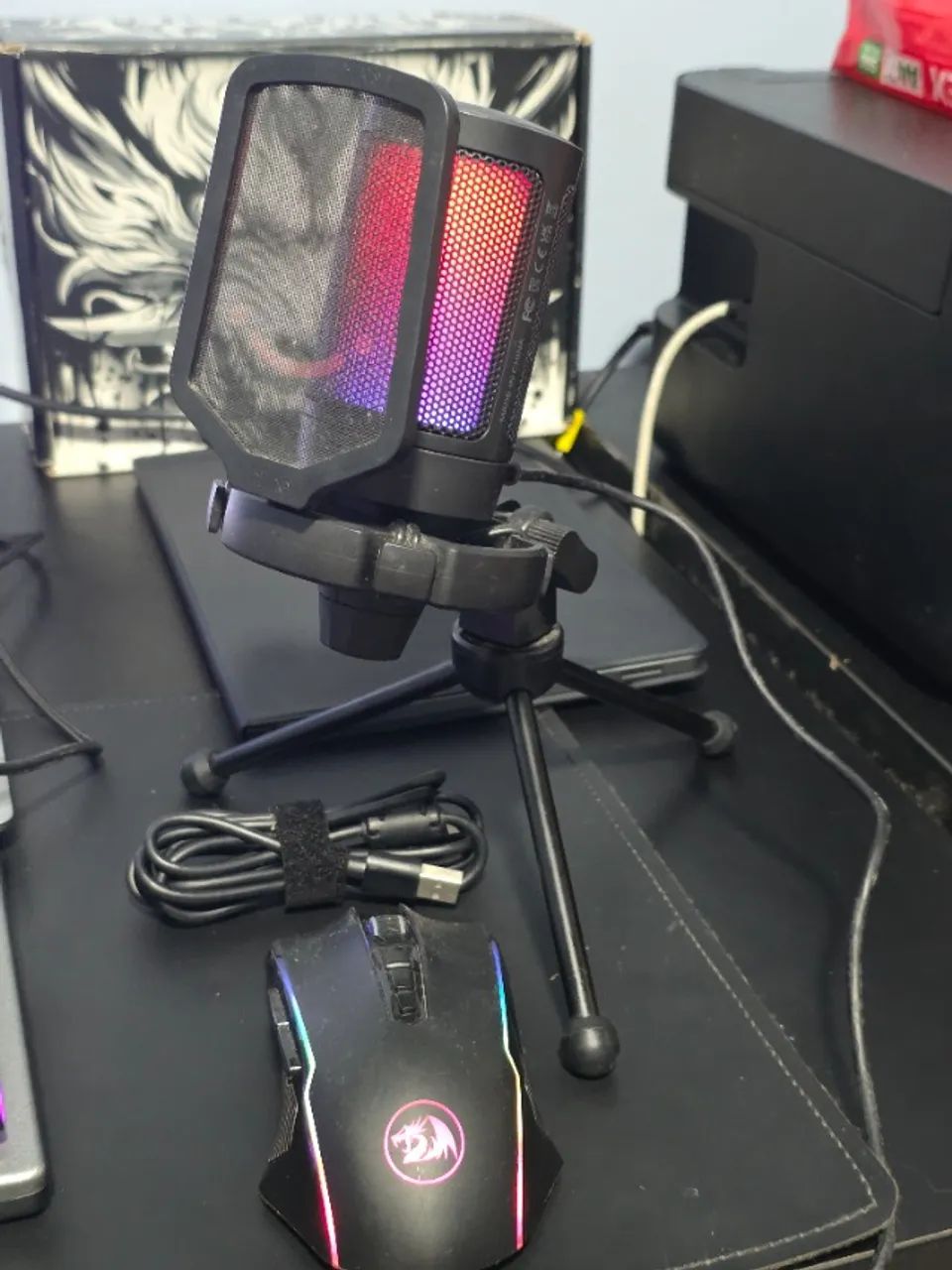 Kit Gamer Microfone e Mouse