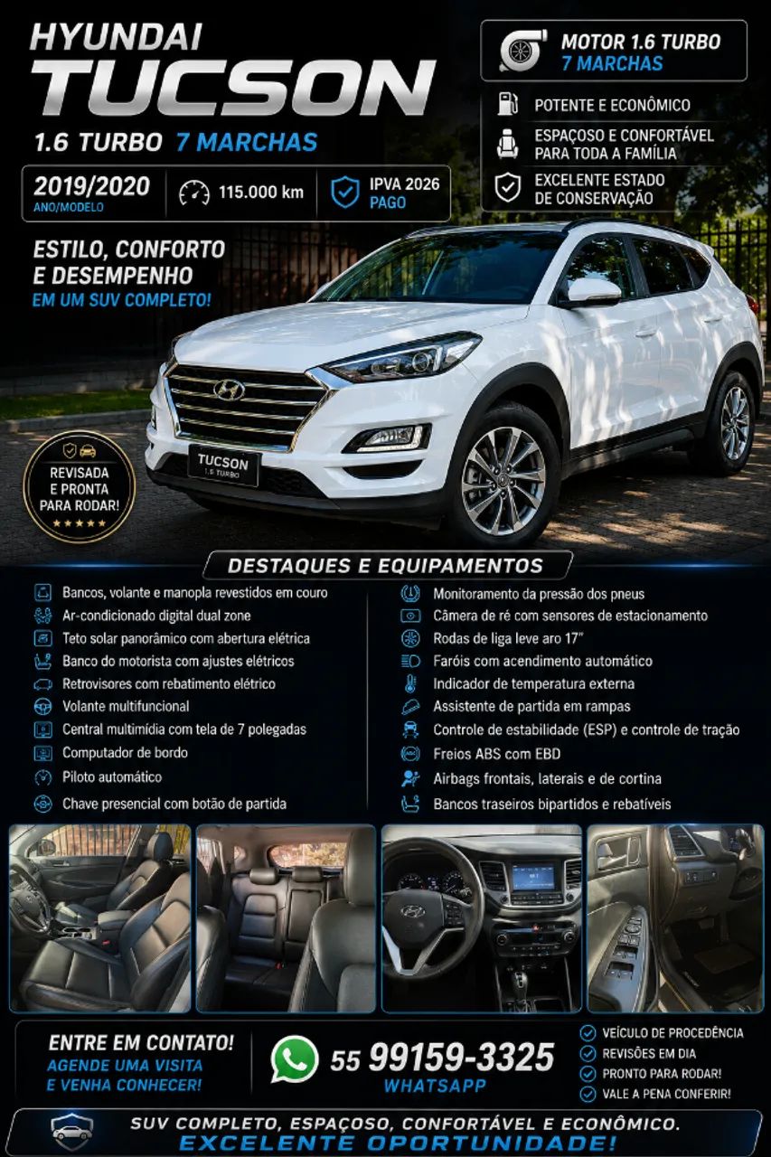 Hyundai Tucson Tucson GLS 1.6 Turbo 16V Aut. 2020