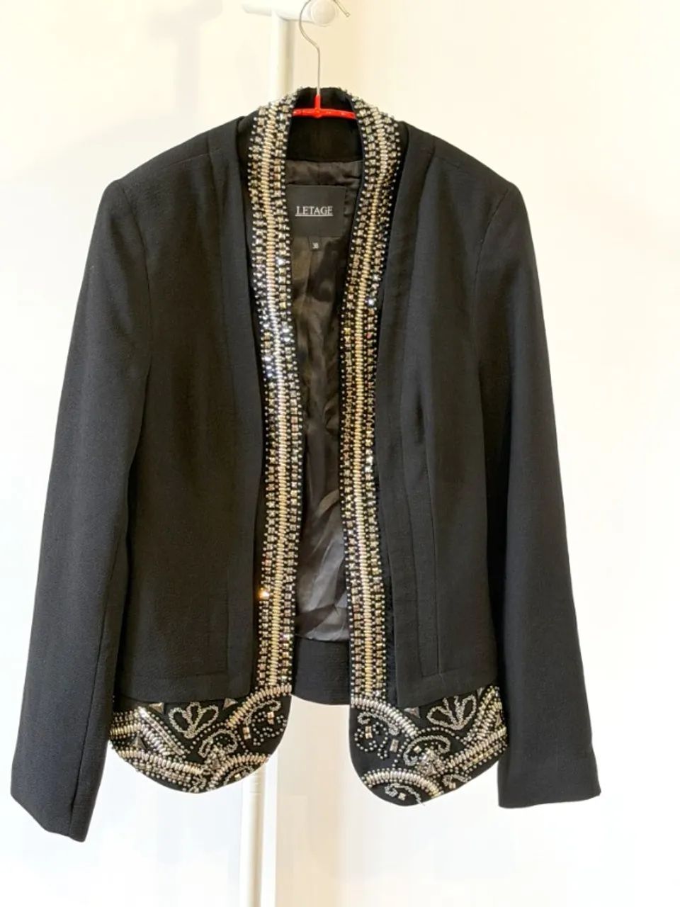 Blazer preto bordado L?Étage 38 - Foto 3