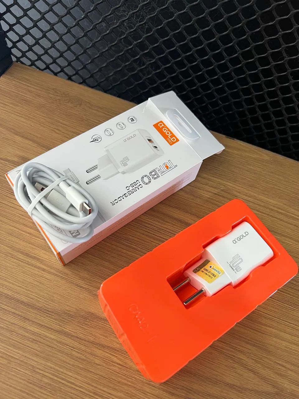 Kit Carregador Super Turbo 40W Porta Dupla (USB-C + USB-A) + Cabo USB Tipo-C - Foto 4