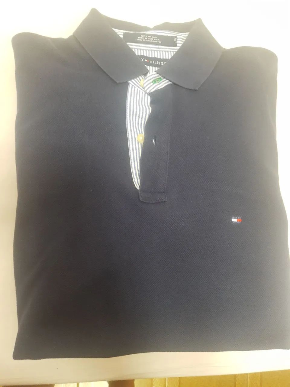 Camisa polo Tommy Hilfiger azul XG - Foto 3