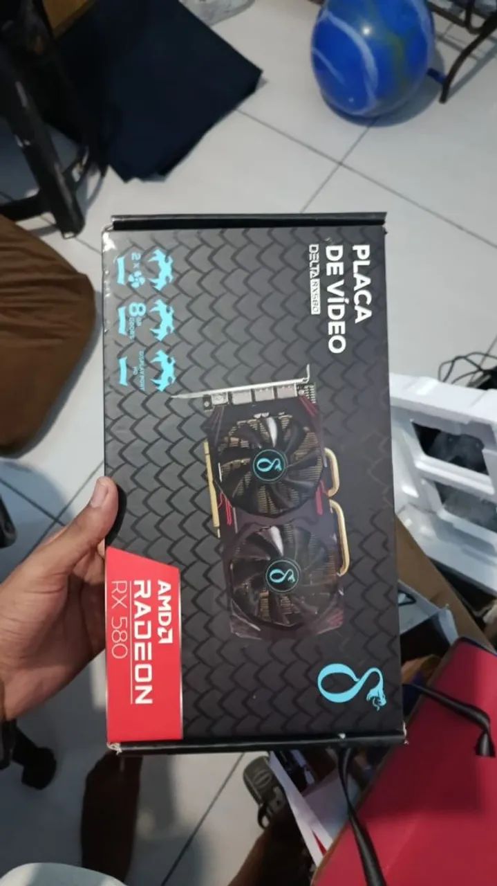 Placa de vídeo rx580 8gb delta