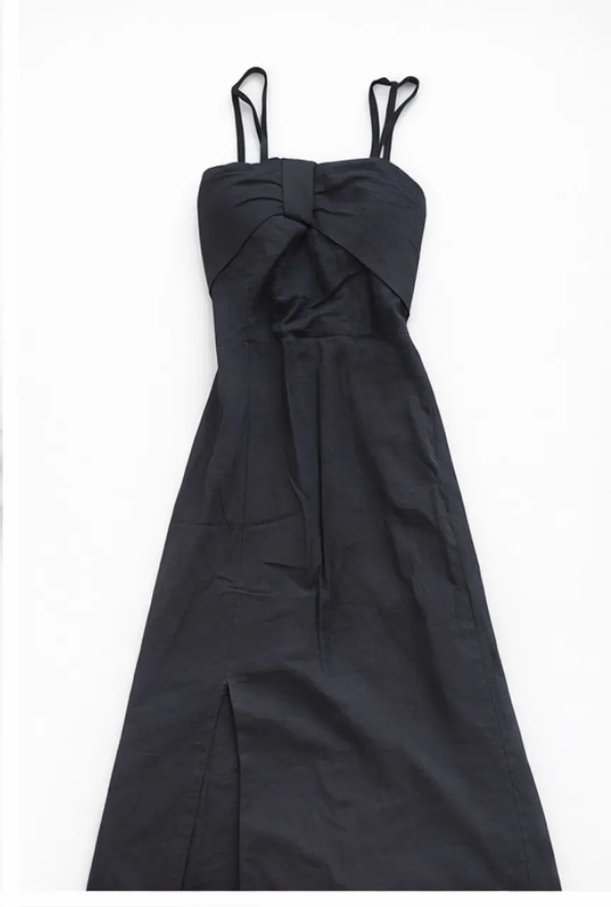 Vestido preto midi