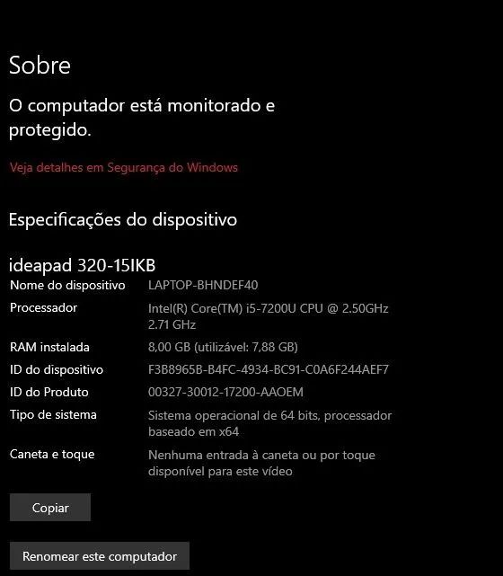Notebook Lenovo Ideapad 320 core I5 8G - Foto 3