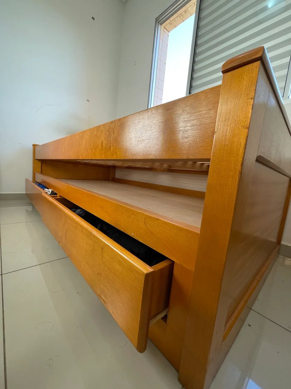 Cama solteiro 100% marfim imperial 