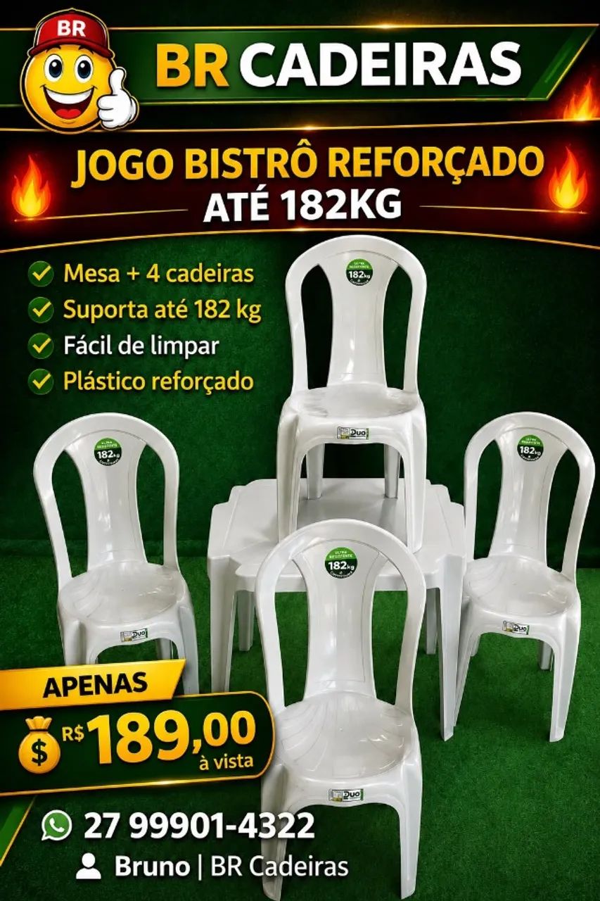 jogo de plastico 182kg