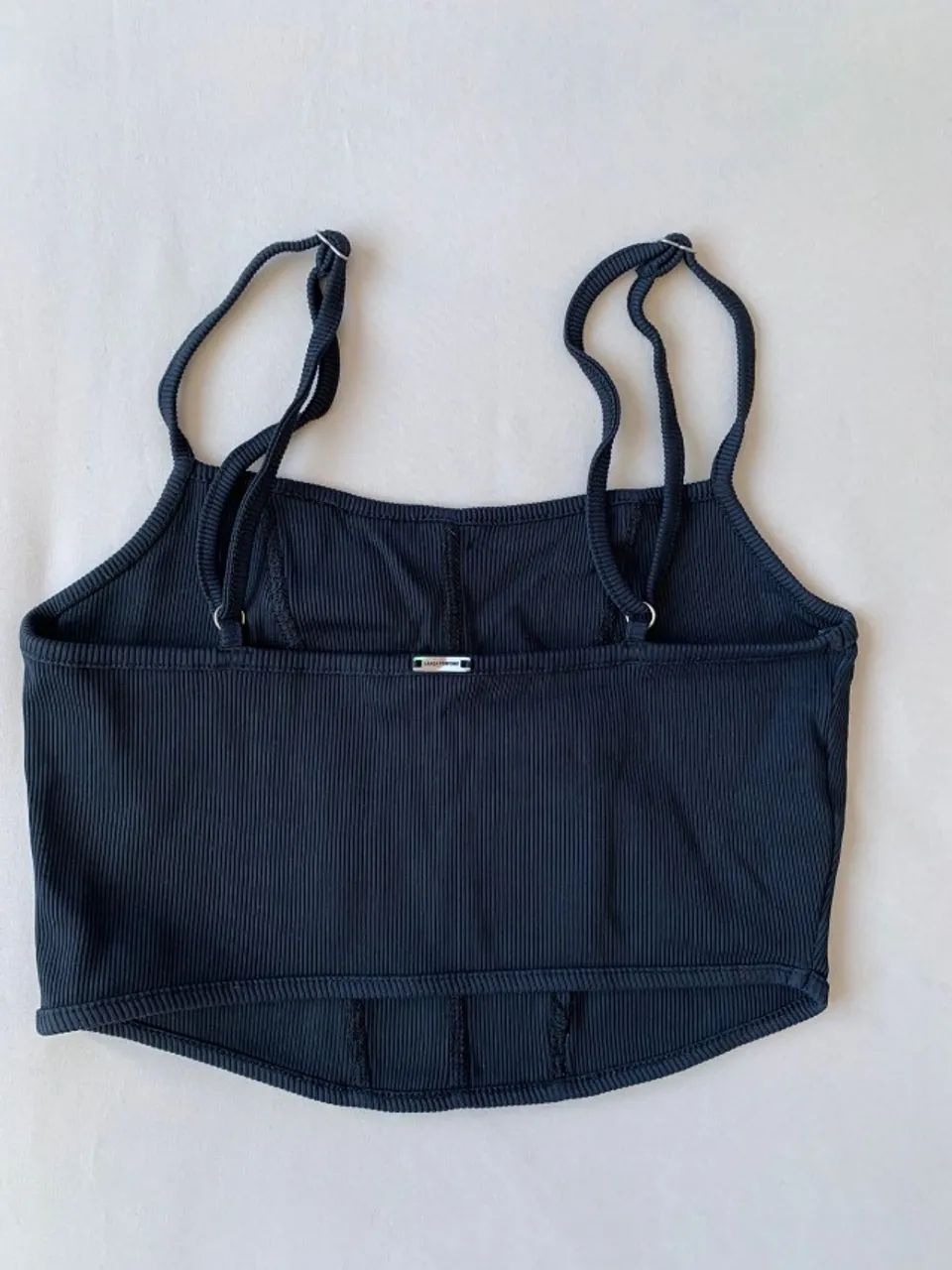 Cropped Preto Lança Perfume Alça Fina - Foto 3