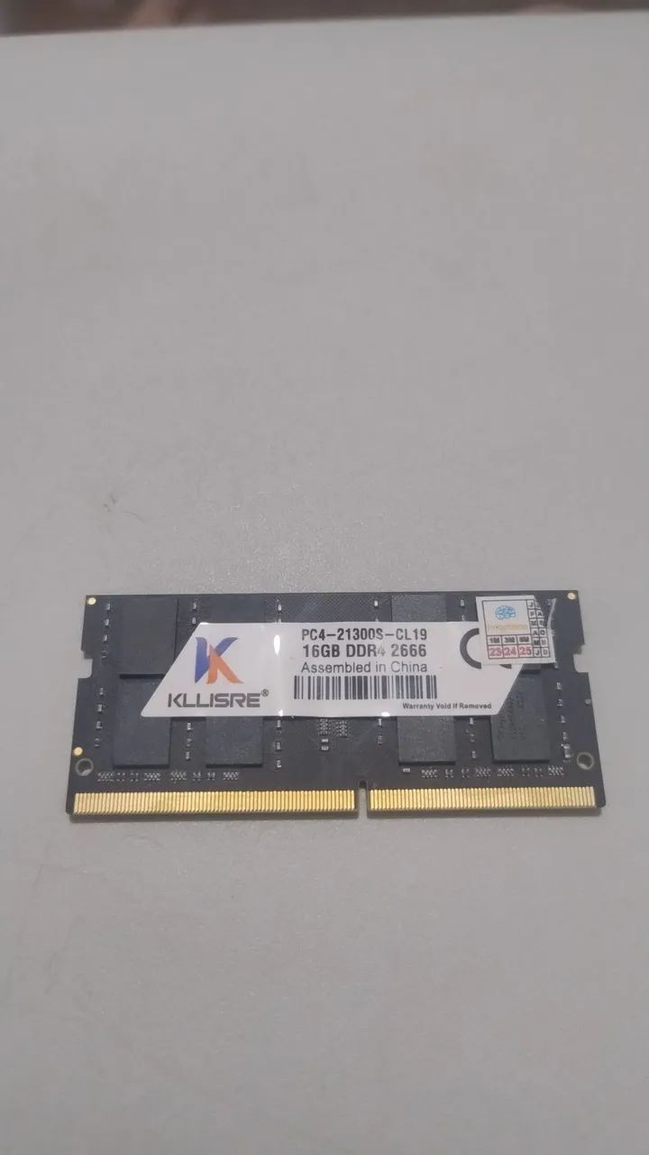 16gb ddr4 notebook nova funcionando perfeitamente 