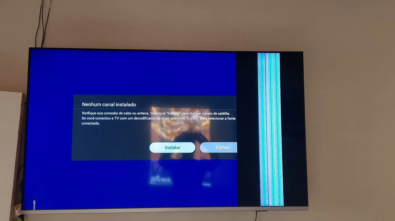 Tv 58 polegadas com problema na tela valor 500 reais  - Foto 3