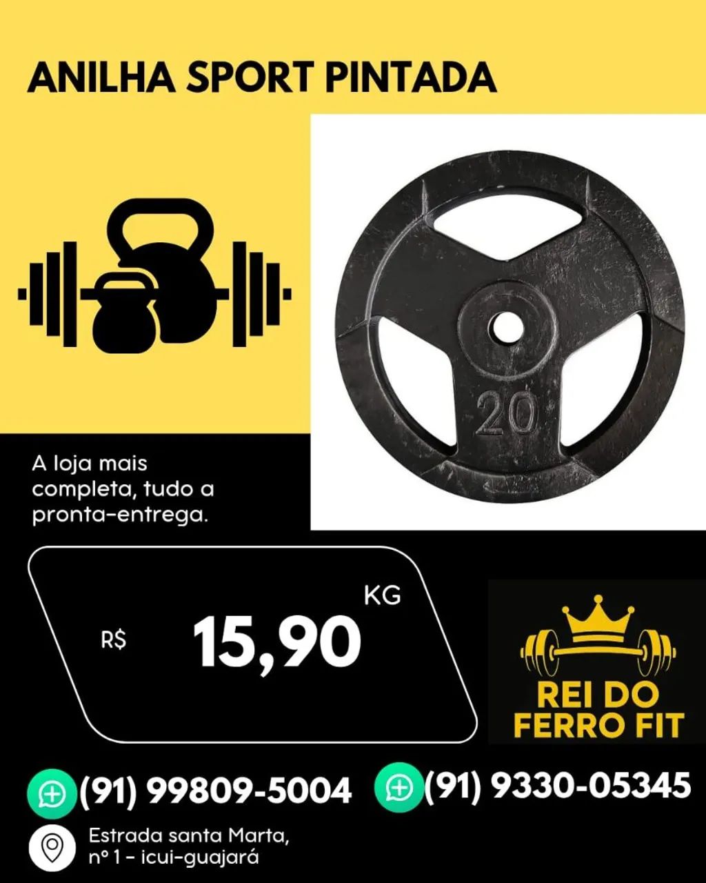 Anilhas para Musculação - Diversos Pesos