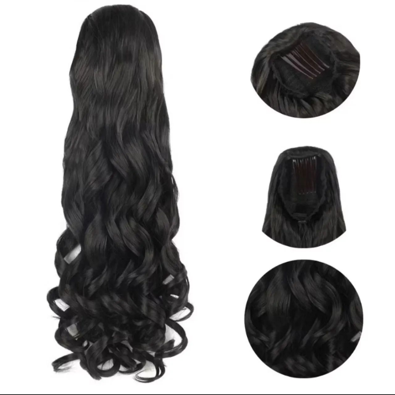 Cabelo: Rabo de cavalo ondulado