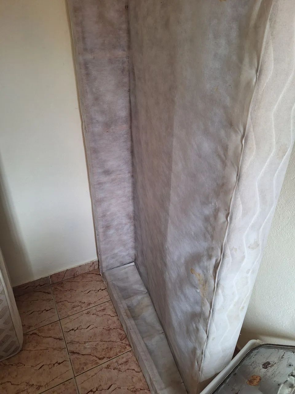 Cama com auxiliar e colchão do modelo Interline Luxus One Face Bege - Foto 4