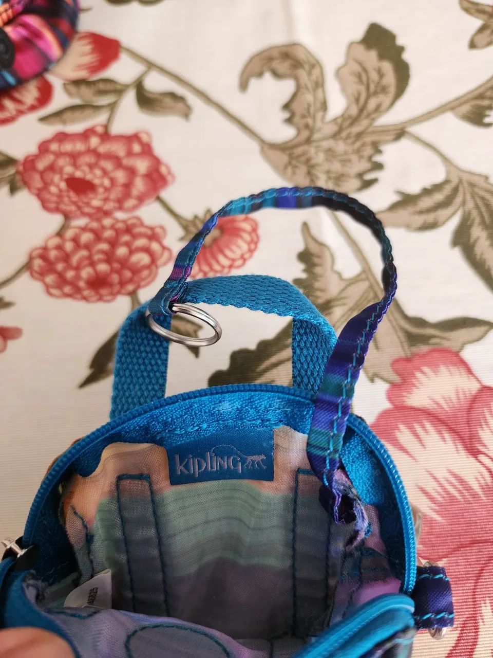 Kit Kipling porta jóias e porta moeda/chave original nylon estampado - Foto 4