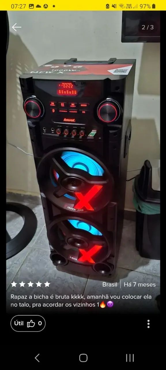 Som X1000W seminovo.  - Foto 4