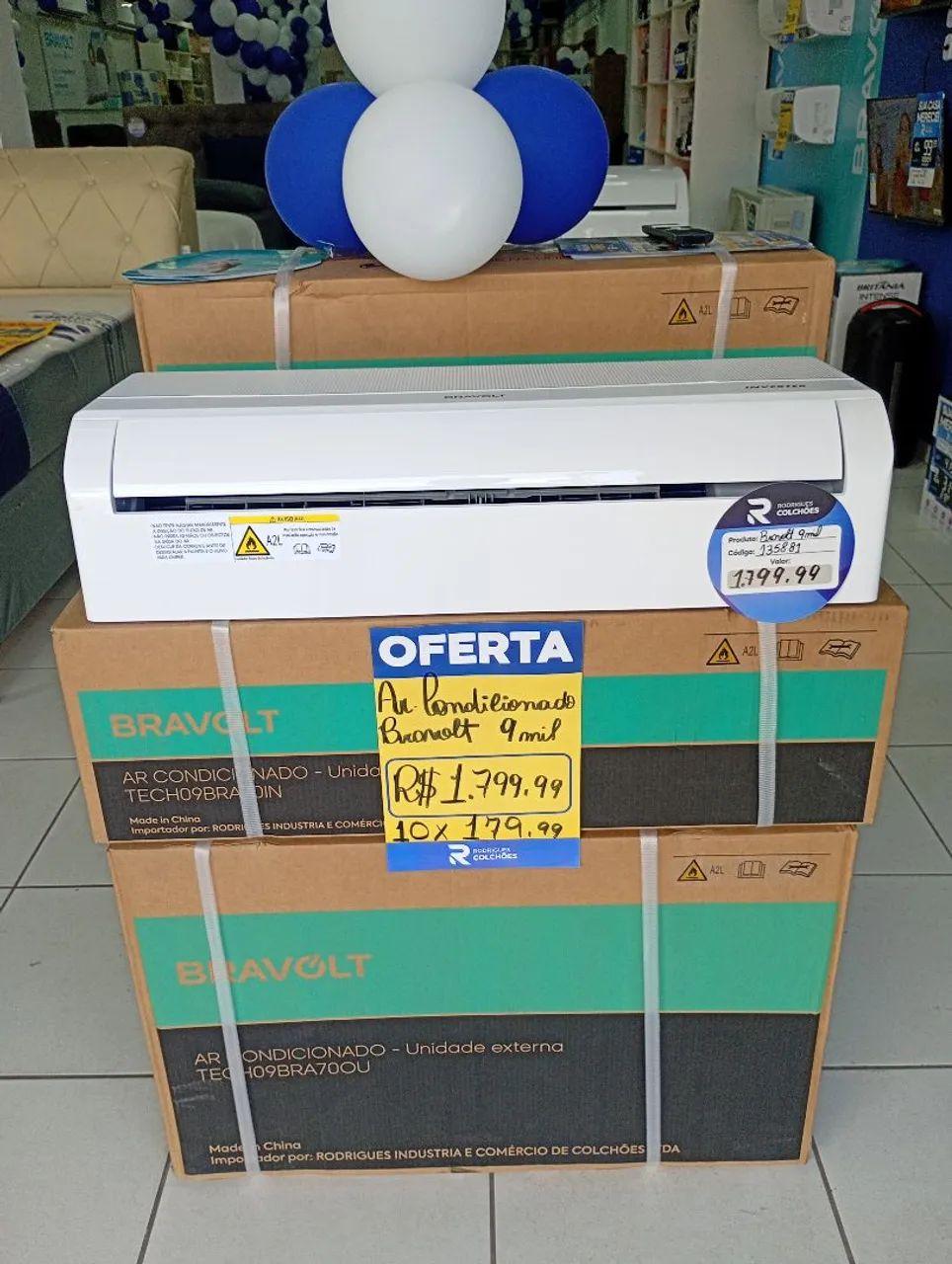 Central de ar 9 mil BTUs Inverter