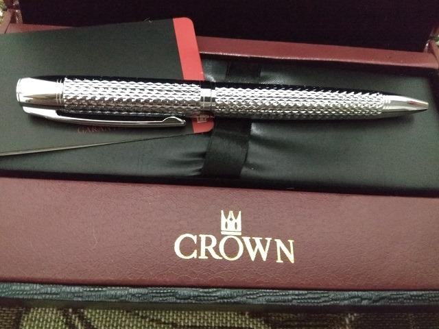 Caneta Crown Roller Ball Royal Collection Filigran Silver Prata