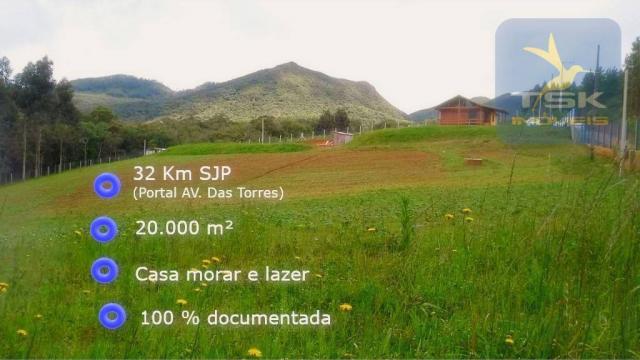 Ch0315 - são josé dos pinhais chácara 20.000 m² casa nova formada lago