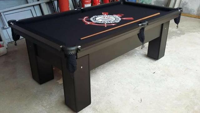Mesa de Bilhar Preta Tx Personalizada Corinthians Modelo CHR7454 - Foto 3