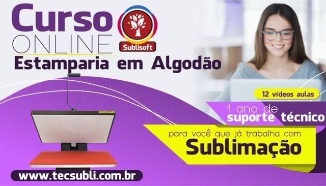 Curso online de Algodão em tecidos escuros e claros